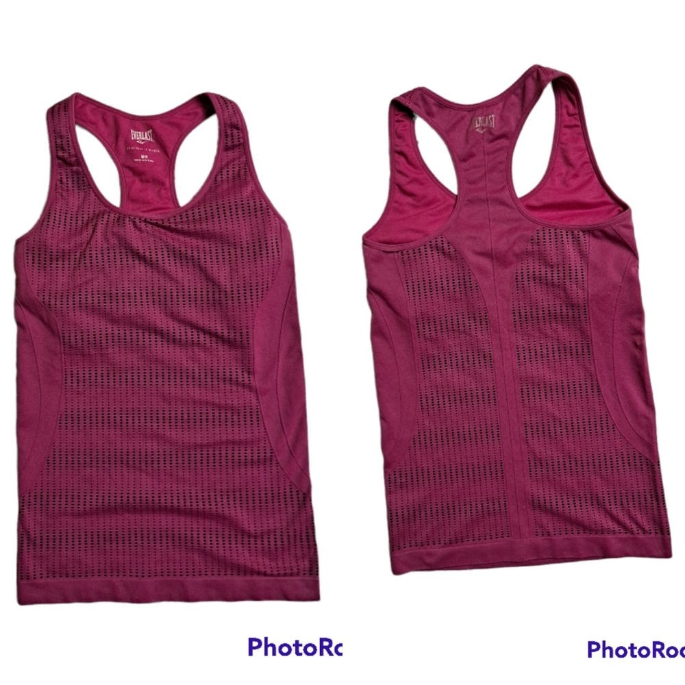 Everlast pink and black racer back workout/yoga tank top